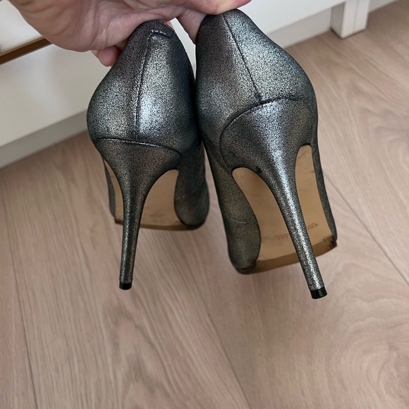 WHBM dark metallic nubuck leather stilettos - Picture 9 of 16
